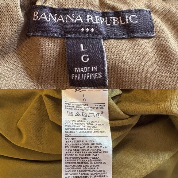 Banana Republic Green Cheetah Print Slip Skirt - Size Large - Picture 5 of 5